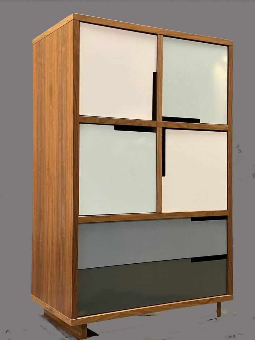 Modernist Metal Front Chest With 4 Doors, 2 Drawers In (1 of 6)