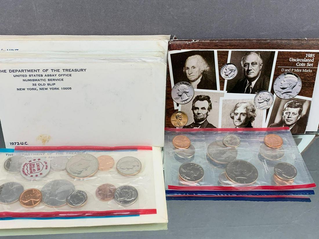10 Sets of Uncirculated Coins, 1972 - 1985 (1 of 20)