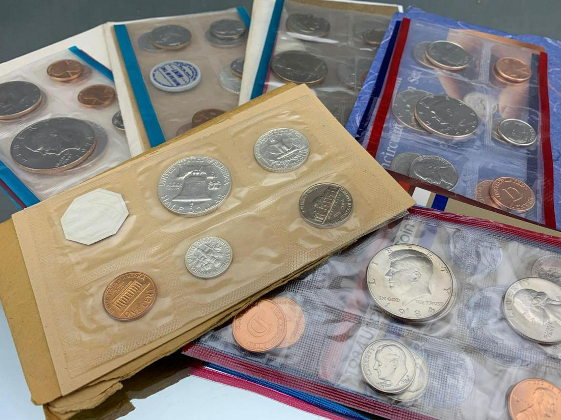 6 U.S. Mint Uncirculated Coin Sets, including 1959, (1 of 12)