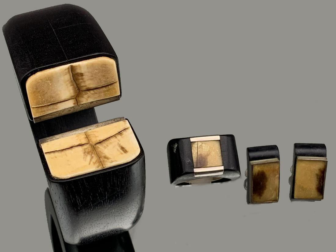 Los Angeles Designer Wooden Cuff, Ring, and Earrings (1 of 8)
