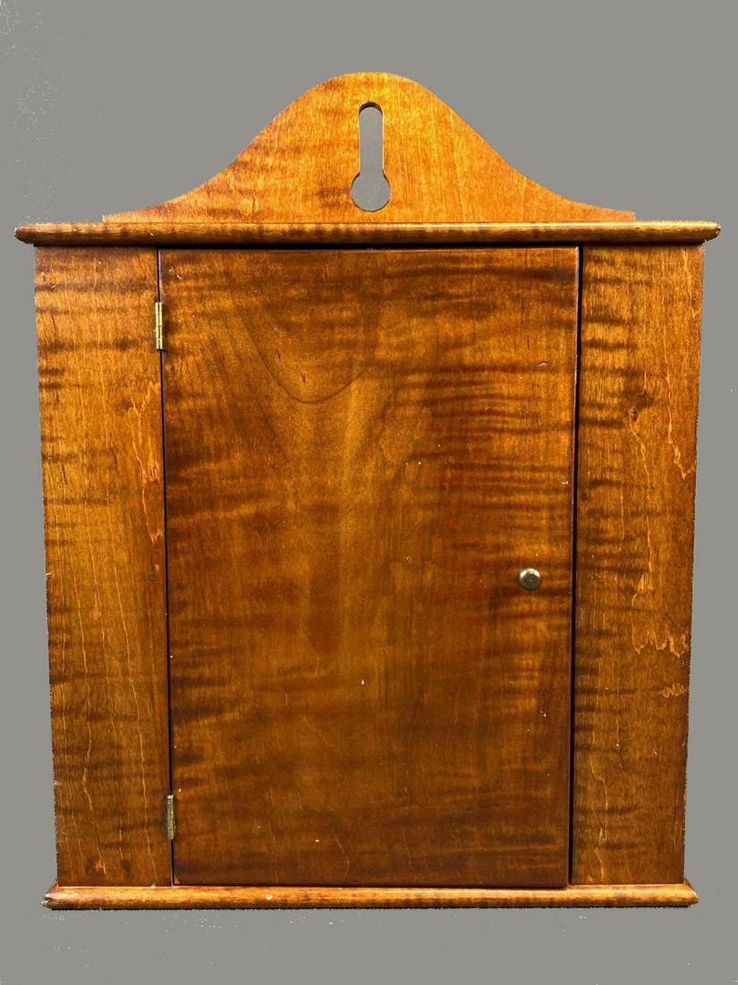 Curly Tiger Maple Early American Style Tabletop Cabinet (1 of 9)