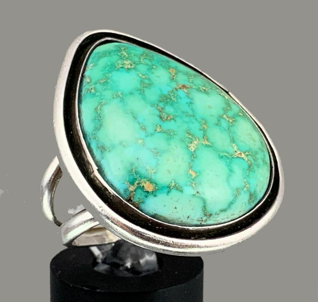 Gemgrade Waterweb Turquoise Shadowbox Ring. Size 8 (1 of 7)