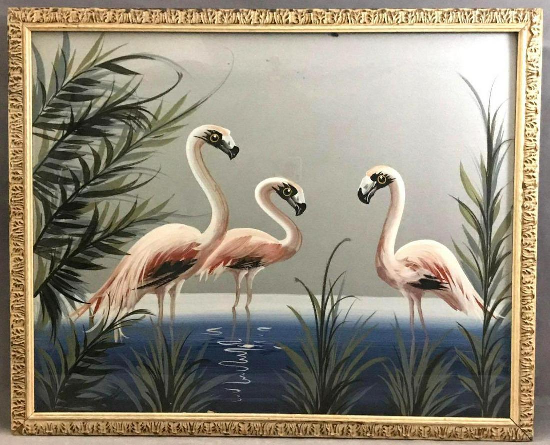 riginal Acrylic On Paper Mixed Media Painting Signed M. (1 of 9)