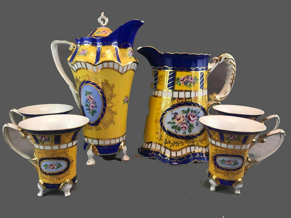 A. Sevres Cobalt Blue And Yellow French Porcelain (1 of 11)