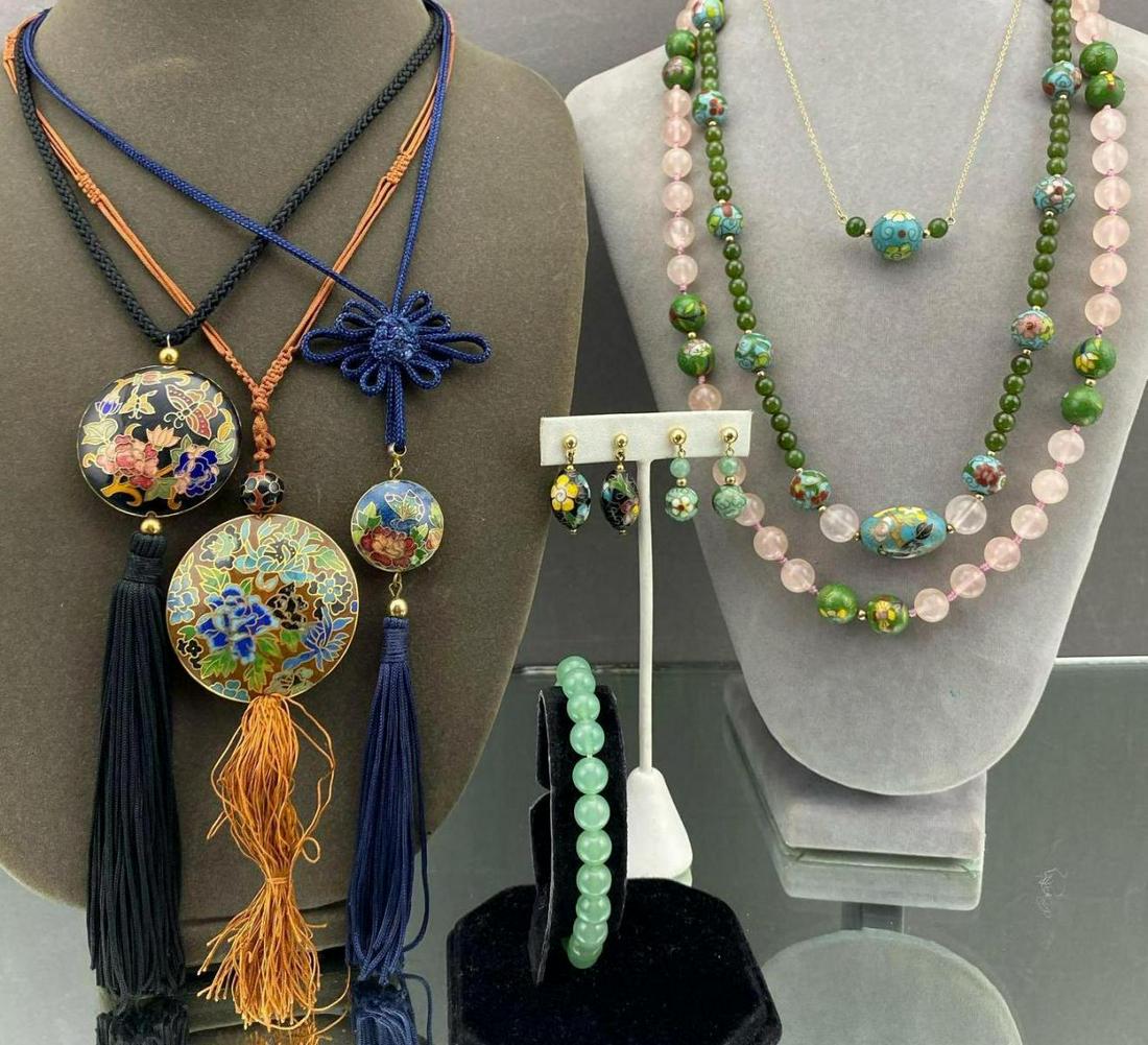 11 Piece Jewelry Lot, including Chinese Jade, Rose (1 of 18)