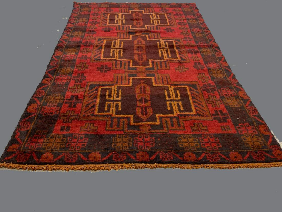 Afghan Camel Wool Rug, in Deep Reds and Browns (1 of 19)