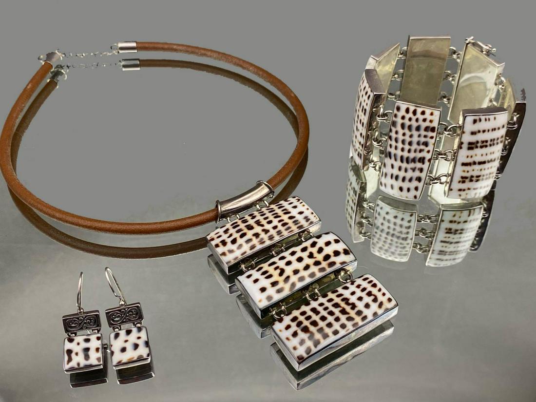 4 Piece Sterling Silver Shell Jewelry Set (1 of 18)