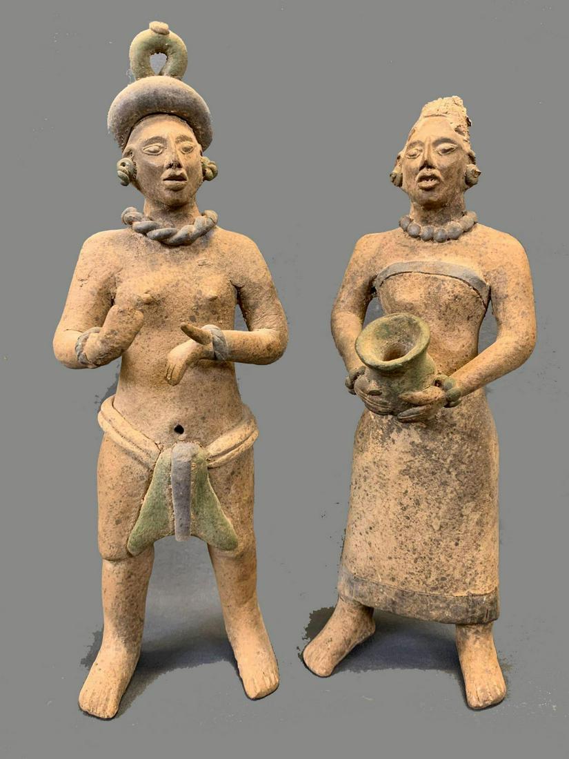 Pair of Central American Standing Clay Figures (1 of 13)