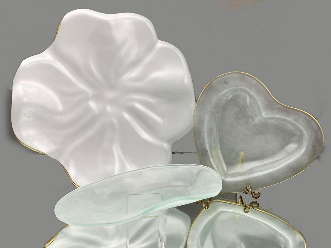 3 Vintage Serving Pieces of Annie Glass, Signed (1 of 12)