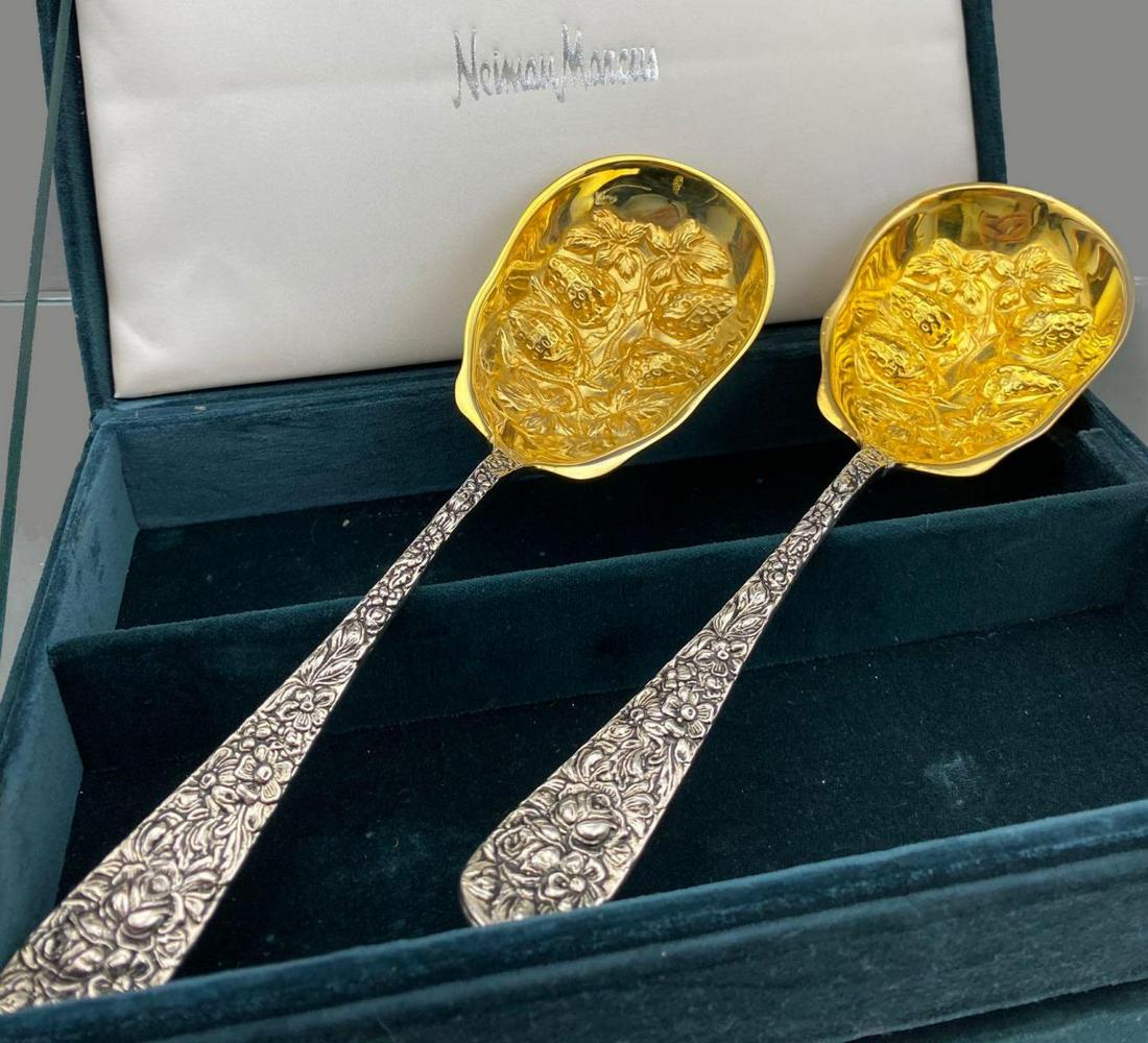 Set Of Silverplate Godinger Serving Spoons From Neiman (1 of 12)