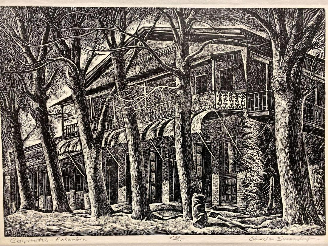 Charles Surendorf (1906-1979) Engraving Titled "City (1 of 8)