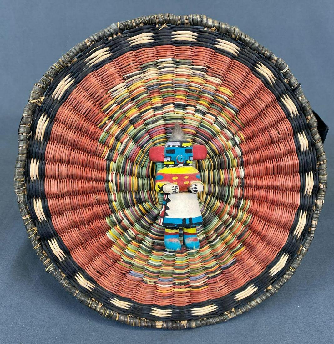 Vintage Hopi Wicker Plaque by Mary Lena With Rasp (1 of 8)