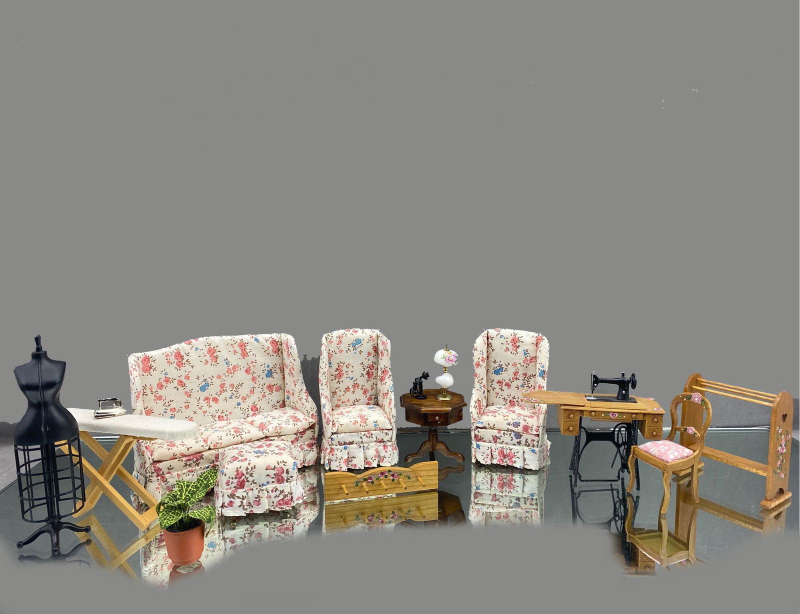 Lot Of Miniature Living Room Doll Furniture (1 of 14)