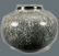 Mid Century Modern Glazed Blue And Black Ceramic Vase