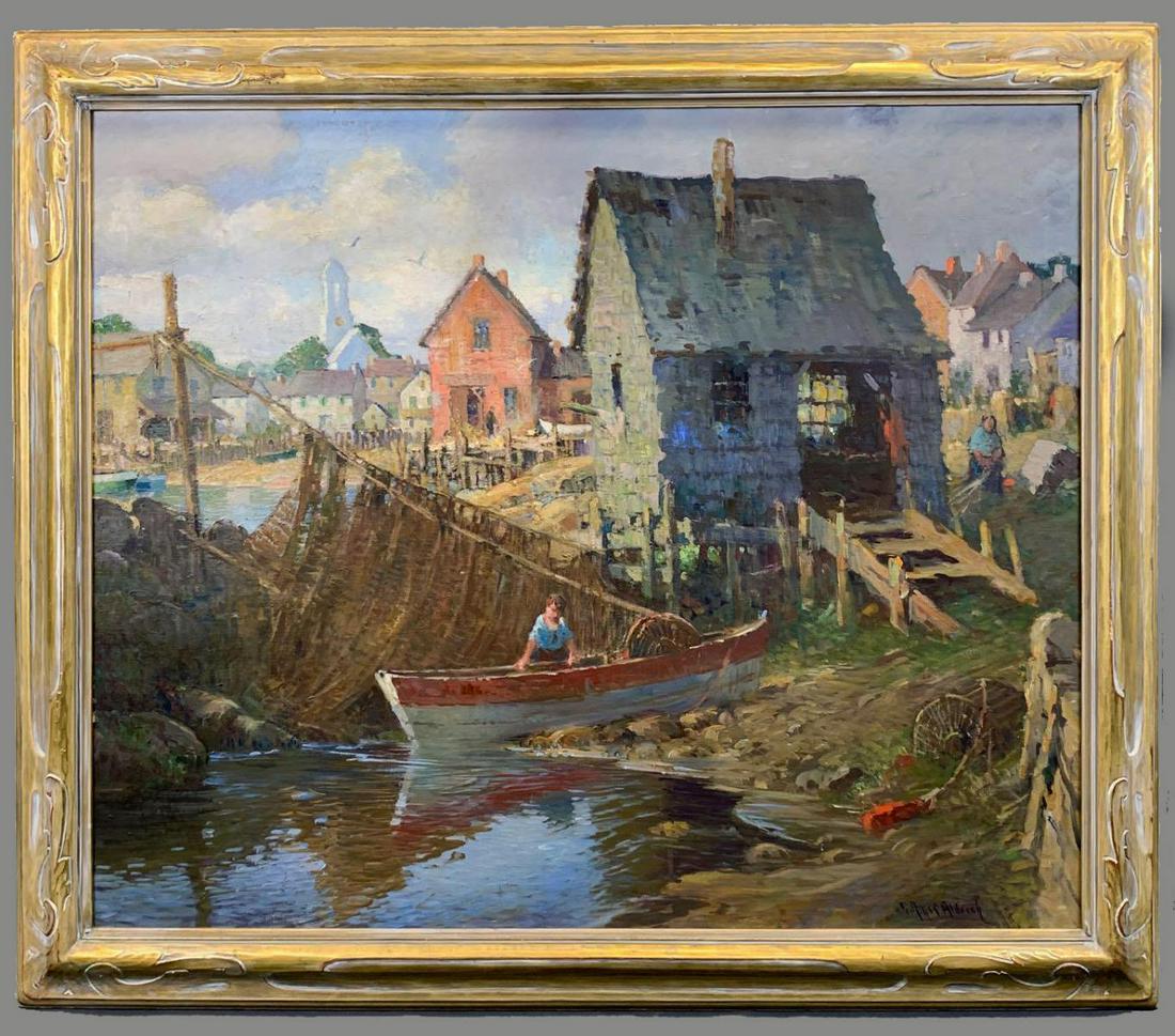George Ames Aldrich (1872-1941) Early American Oil on (1 of 12)