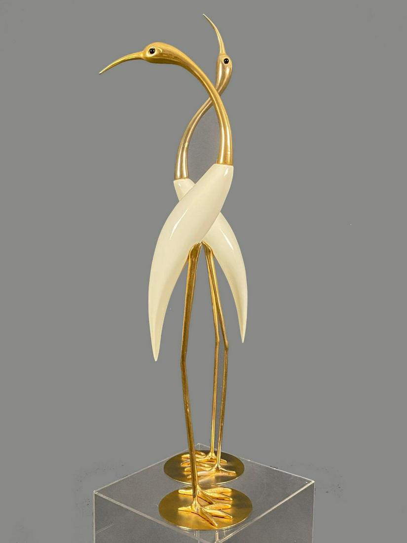 Fine Pair of De Stijl Firenze Brass and White Lacquer (1 of 18)