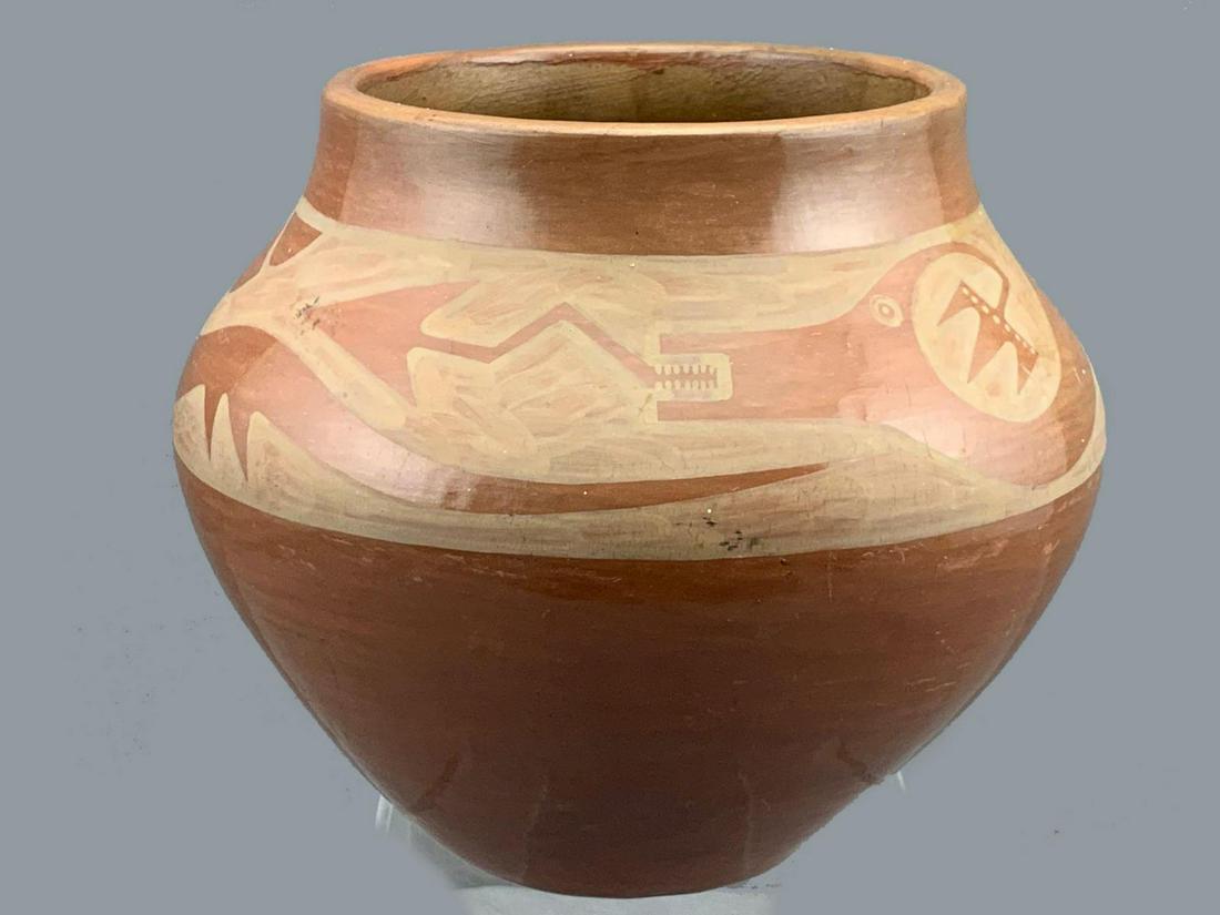 Santa Clara Pueblo Redware Avanyu Pot (1 of 16)