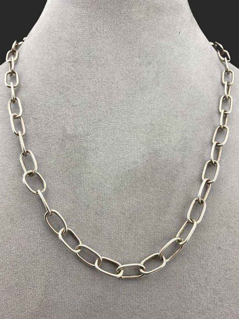 Navajo Sterling Silver Large Link Chain Necklace (1 of 5)
