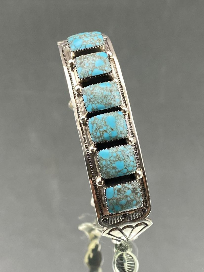 Navajo Sterling Silver and Turquoise Cuff (1 of 11)