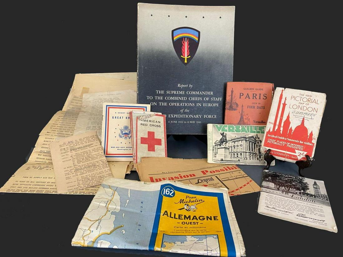 Large Grouping Of WWII Maps, Press Correspondents And (1 of 20)