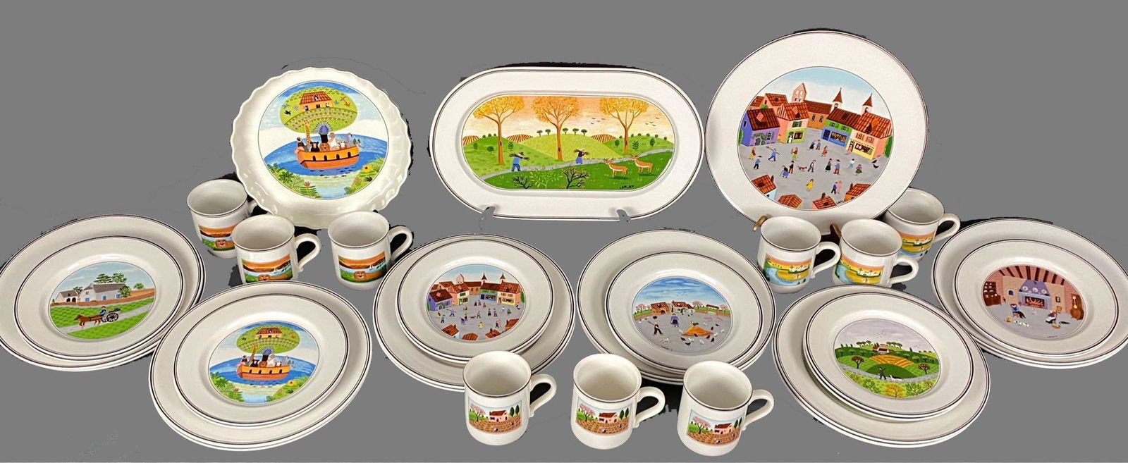 36 Piece Villeroy & Boch Naif by Garard Laplau Set (1 of 20)