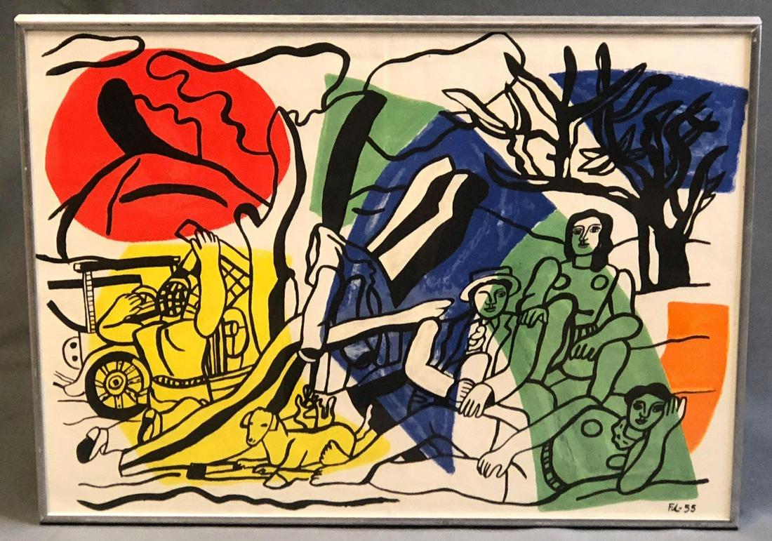 Fernand Leger, "The Partie de Campagne", Lithograph (1 of 9)