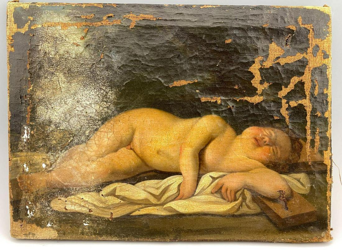 17th or 18th Century Old Master of Baby Jesus in the: 17th or 18th Century Old Master of Baby Jesus in the Manner of Guido Reni. Approximately 13 in. x 9.5 in.