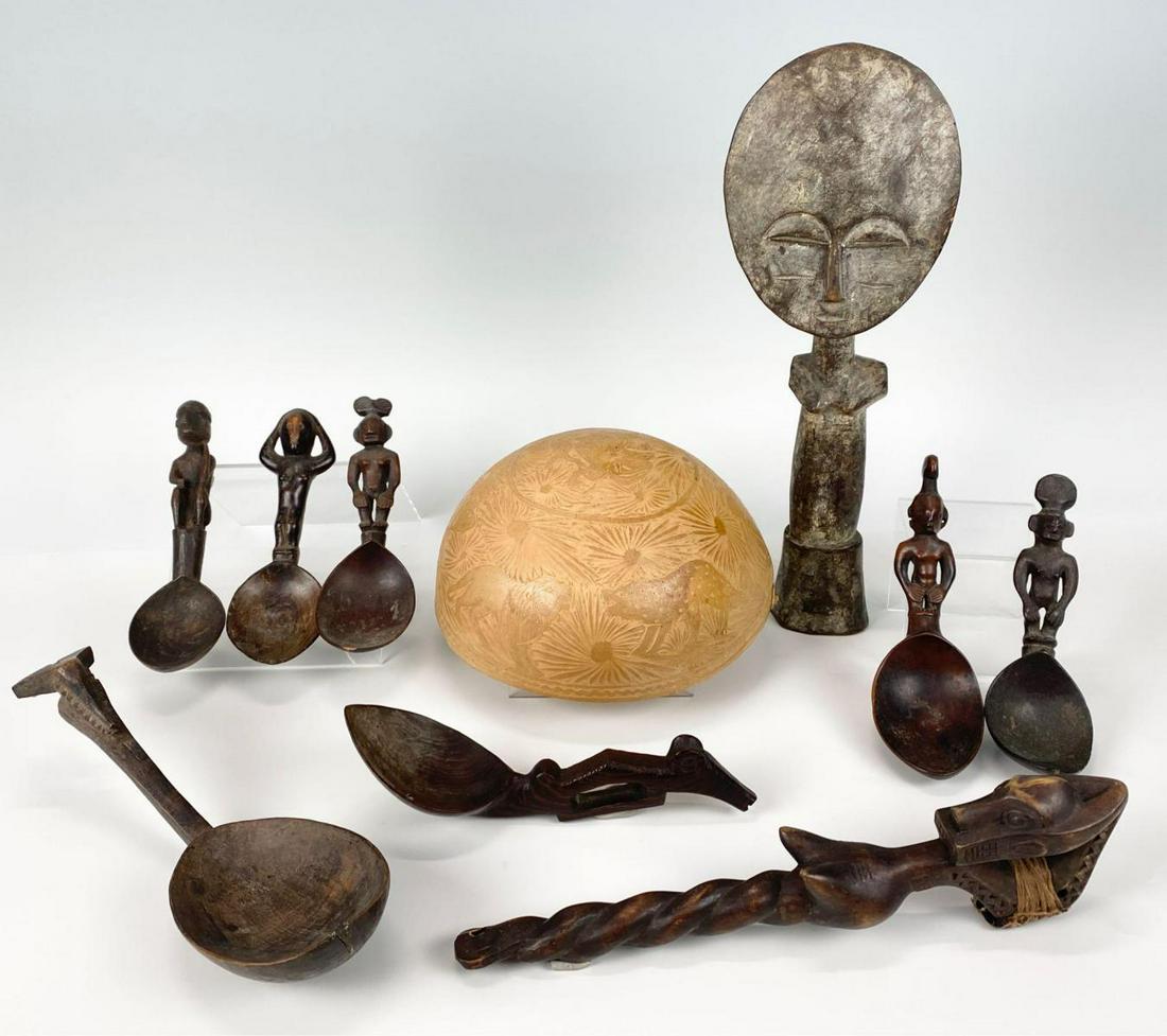 Grouping of Vintage African Carved Wood Items (1 of 10)