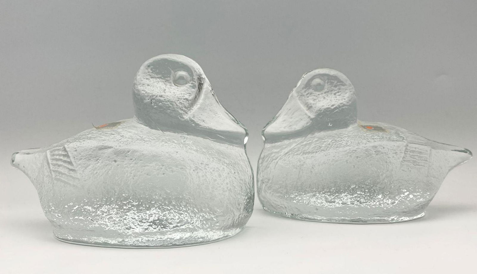 Blenko Art Glass Duck Bookends 822 Don Shepherd 1982 (1 of 13)
