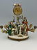 Antique French Mantle Clock with Porcelain Figures, - 2