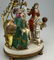 Antique French Mantle Clock with Porcelain Figures, - 5