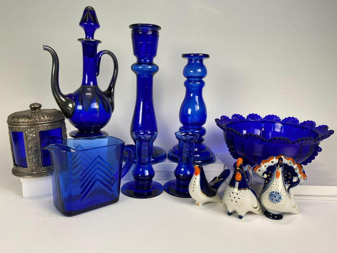 Cobalt Blue Glass and Ceramic Collection (1 of 20)