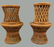 Lot of Four Woven Bamboo and Wicker Side Tables