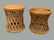 Lot of Four Woven Bamboo and Wicker Side Tables - 9