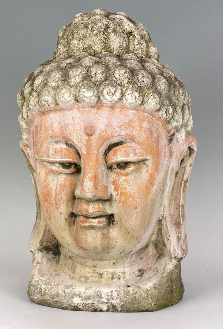 Large Garden Buddha Head Statue (1 of 15)