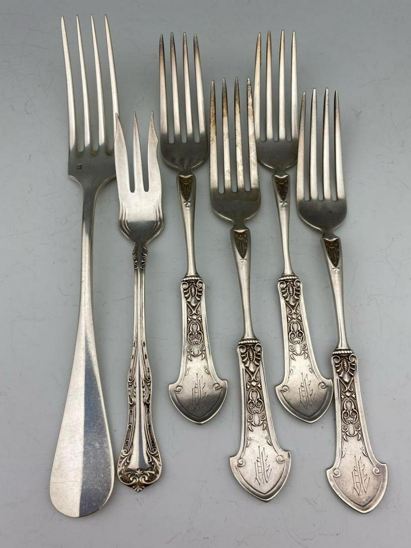 6 Sterling Silver Flatware Pieces, 269.3g (1 of 3)