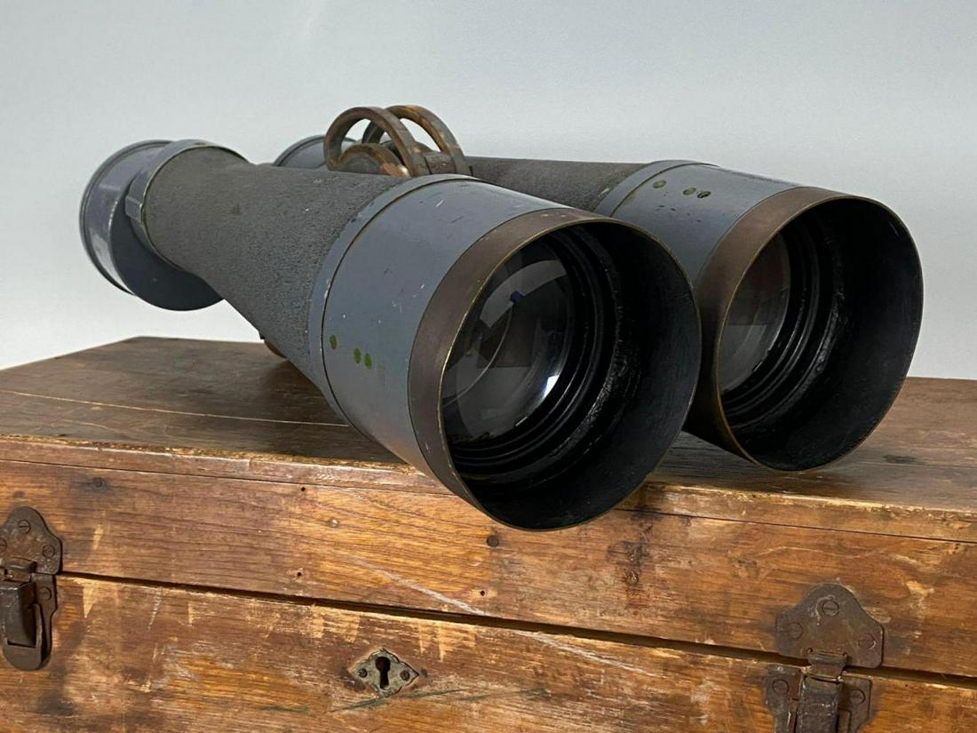 WWII Japanese Navy Big Eye Binoculars, Case, and (1 of 20)