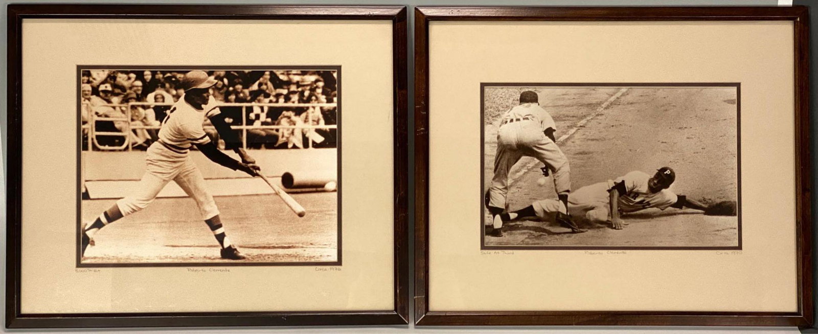 Pair of Framed Photographs of Roberto Clemente (1 of 16)