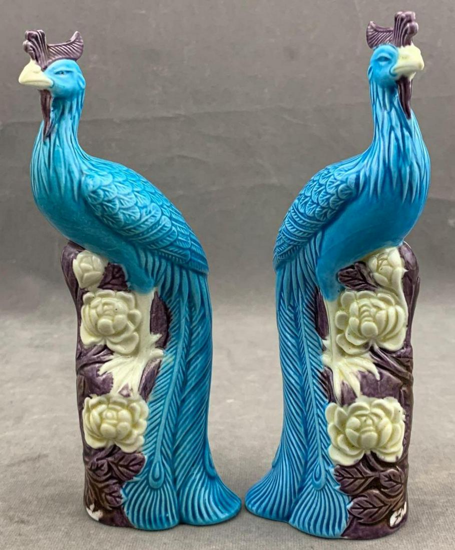 Pair of Chinese Export Turquoise and Aubergine (1 of 6)
