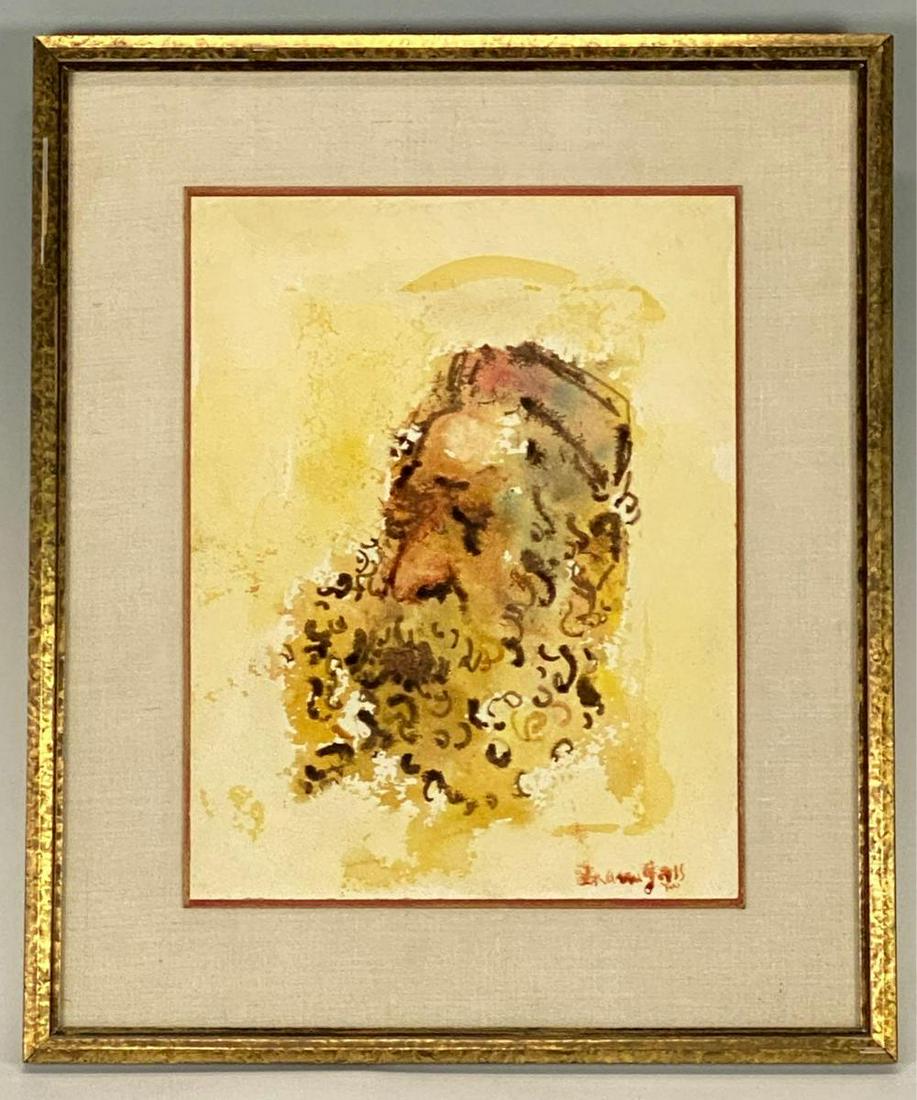 Rabbi, Chaim Gross, Watercolor on Paper, George Krevsky (1 of 10)