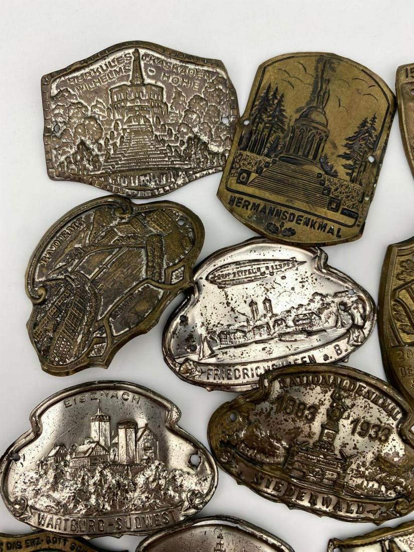 Large Collection of German Walking Stick Plaques or (1 of 2)