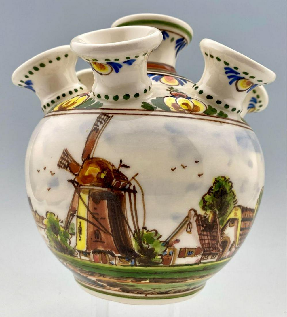 Delft Five Fingered Polychrome Windmill Bud Vase (1 of 7)