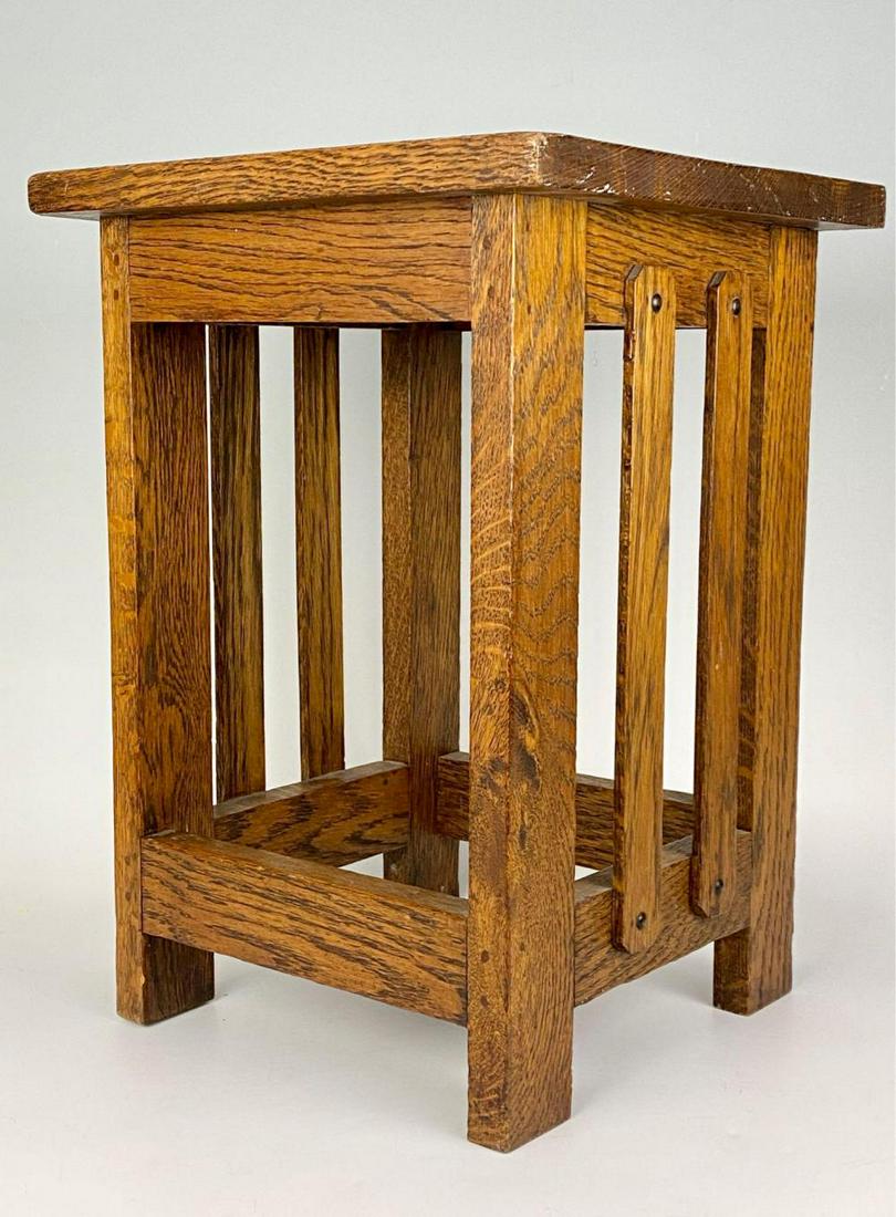 Arts and Crafts Mission Period Side Table, Santa Cruz, (1 of 15)