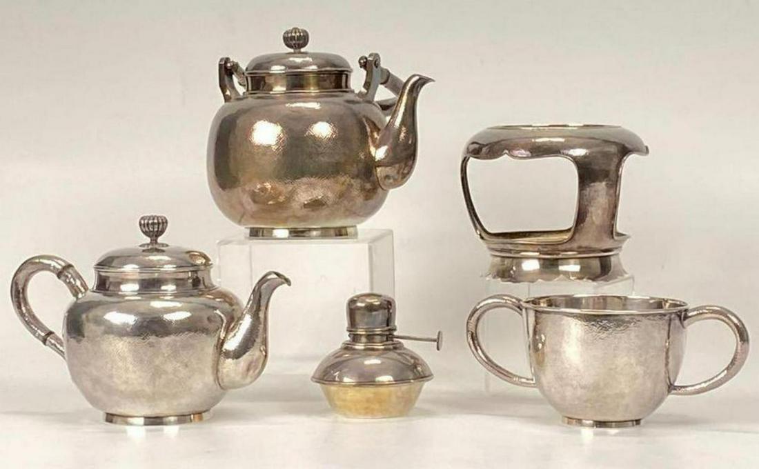 Japanese Sterling Silver Export Tea Set, 20th C. (1 of 20)