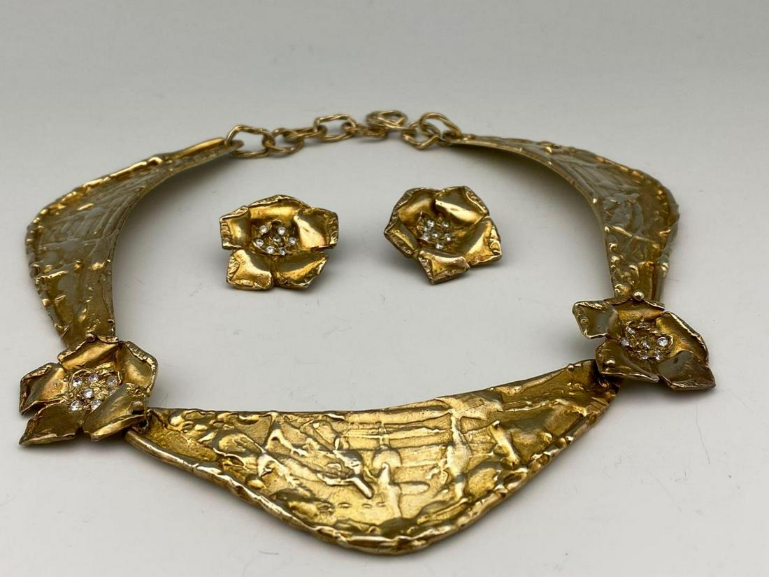 Modernist Toby Heller Studio Jewelry Vermeil Necklace (1 of 12)