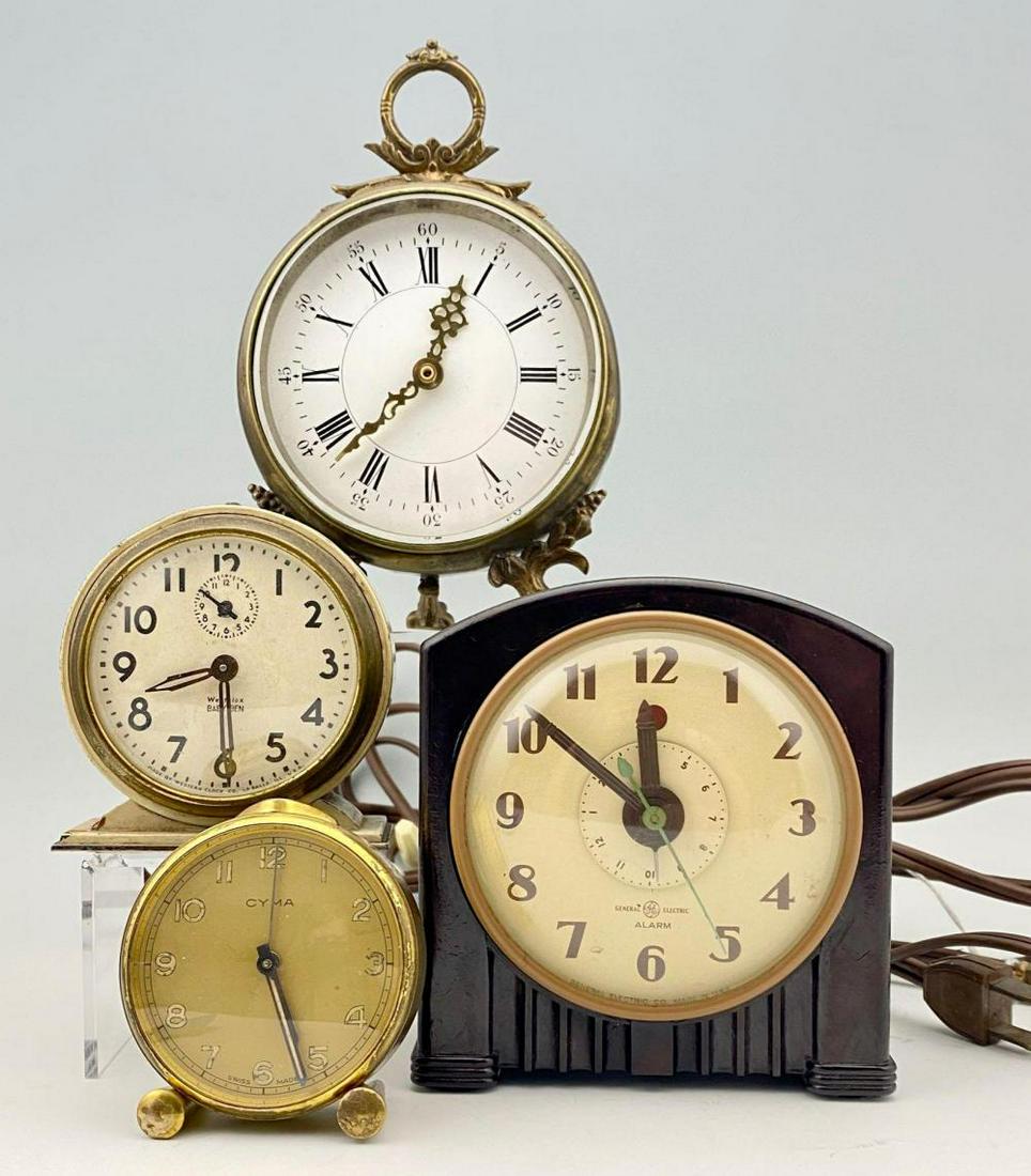 Lot of Four Vintage Alarm Clocks (1 of 16)