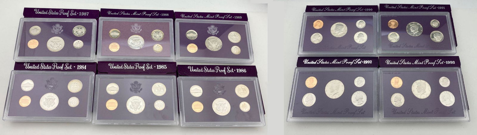 10 United States of America Proof Coin Sets Including (1 of 8)