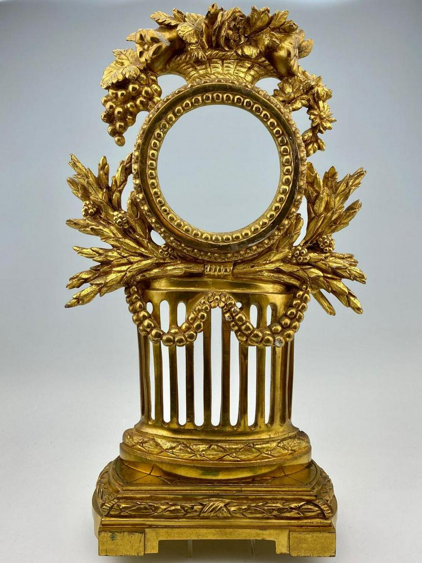 Antique European Gilt Metal Partial Clock Case, (1 of 10)