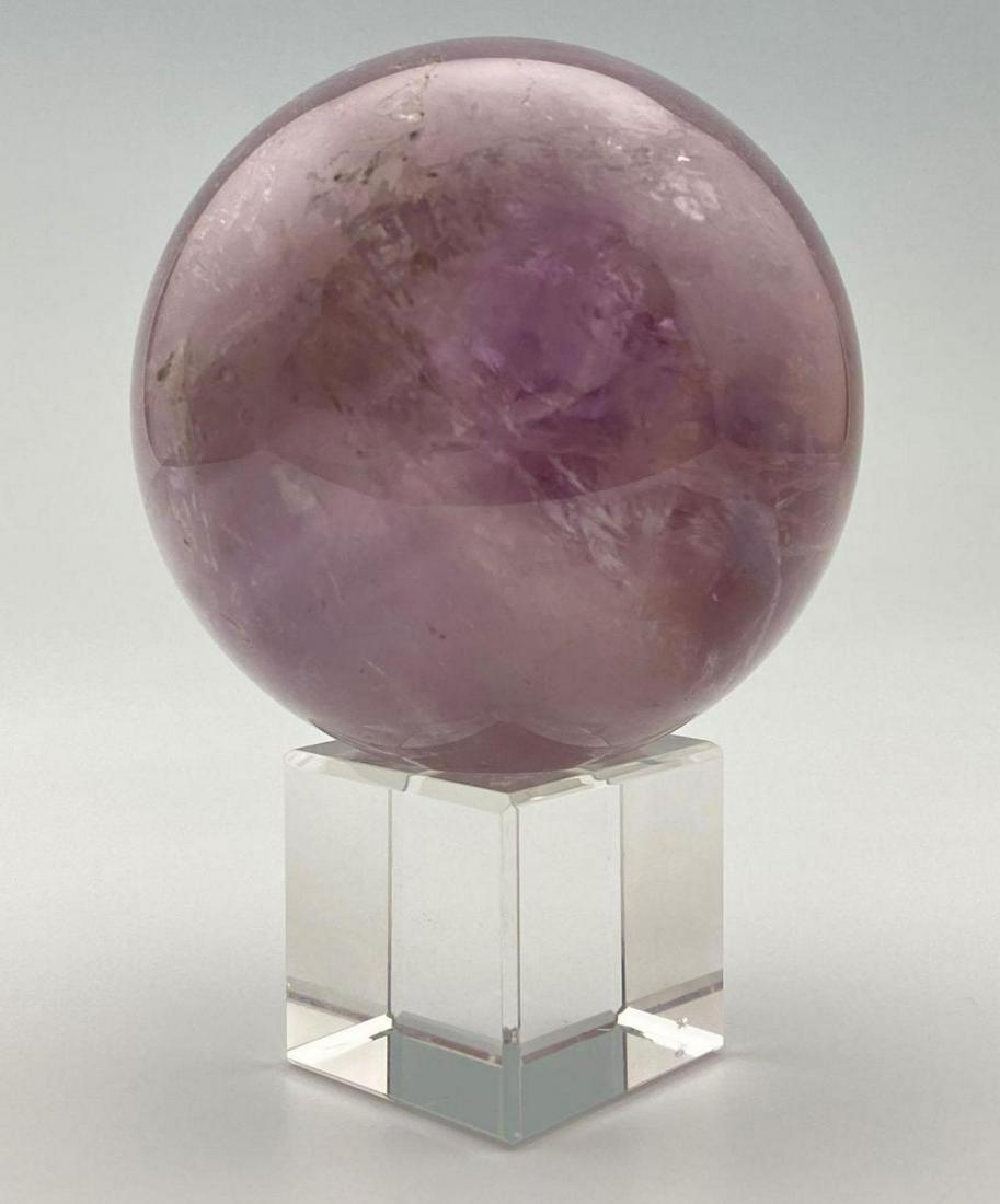 Amethyst Sphere with Crystal Cube Base (1 of 6)