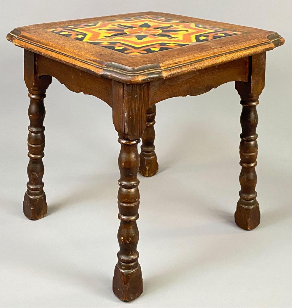 Arts and Crafts Mission Tile Top Side Table (1 of 10)
